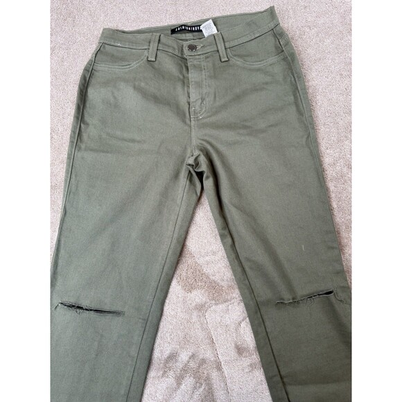fashion nova womens olive green jeans size 13,medium Strech Medium Waist - Picture 9 of 16